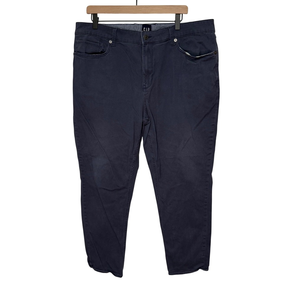 GAP Men's Blue Gray Chinos Straight Fit Pants Size Measures 40 x 28